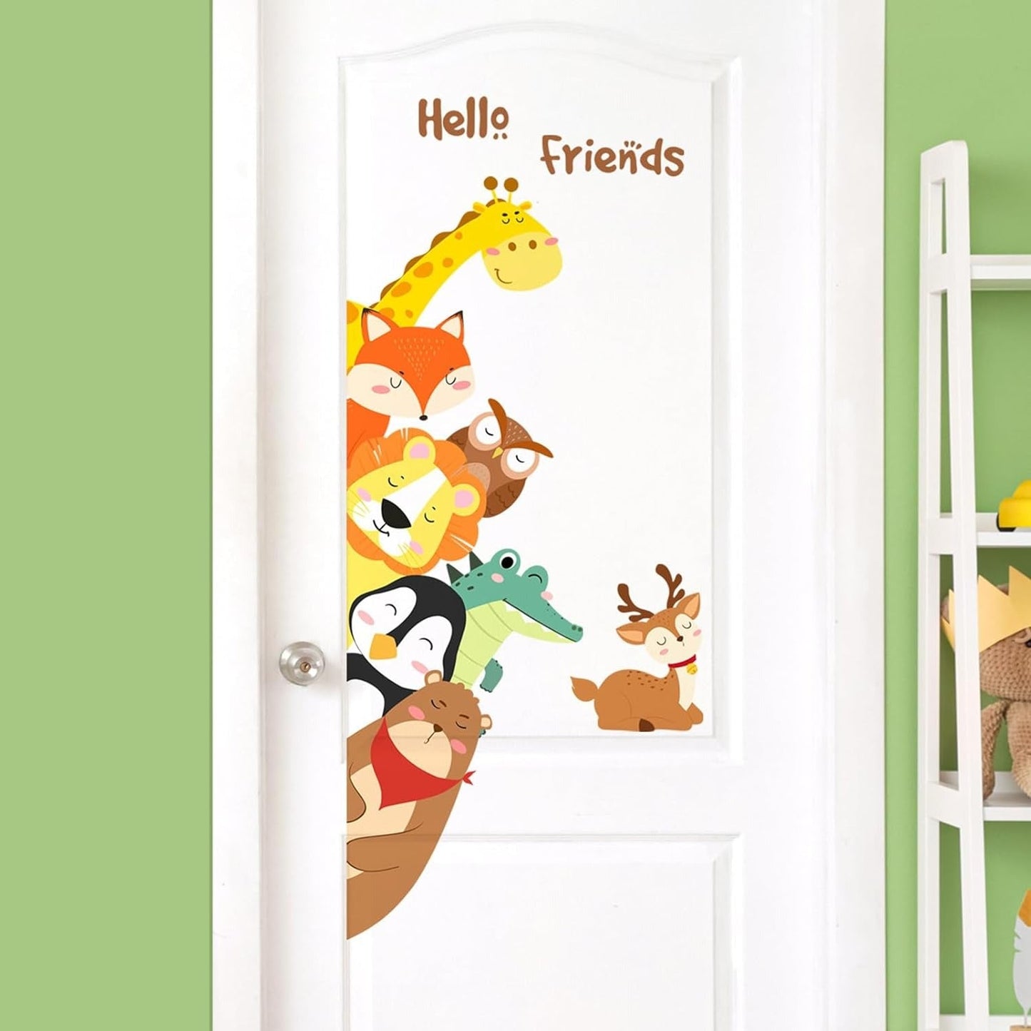 Wall decals for Children's door with animals