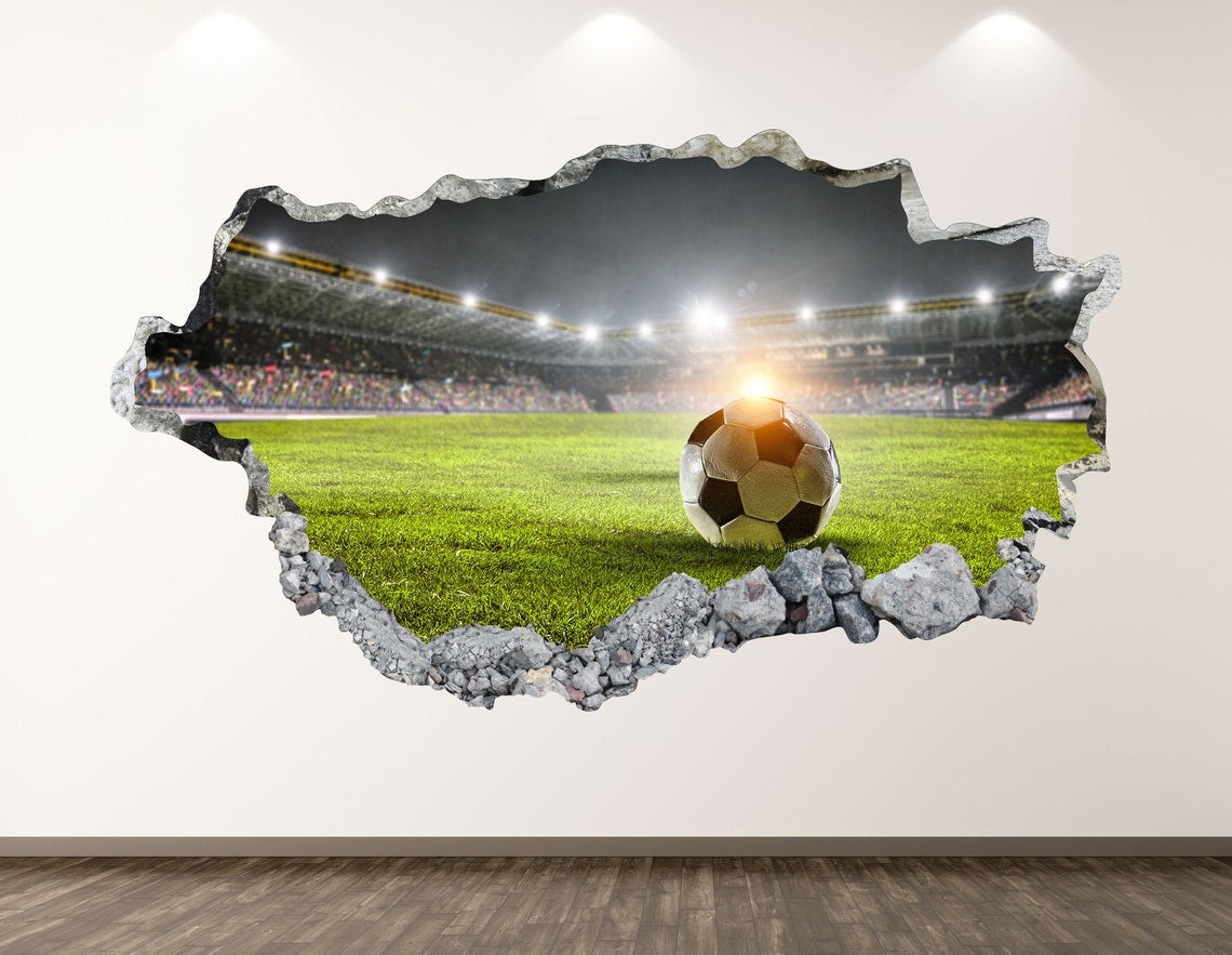 Wall decals Children's 3D soccer stadium child