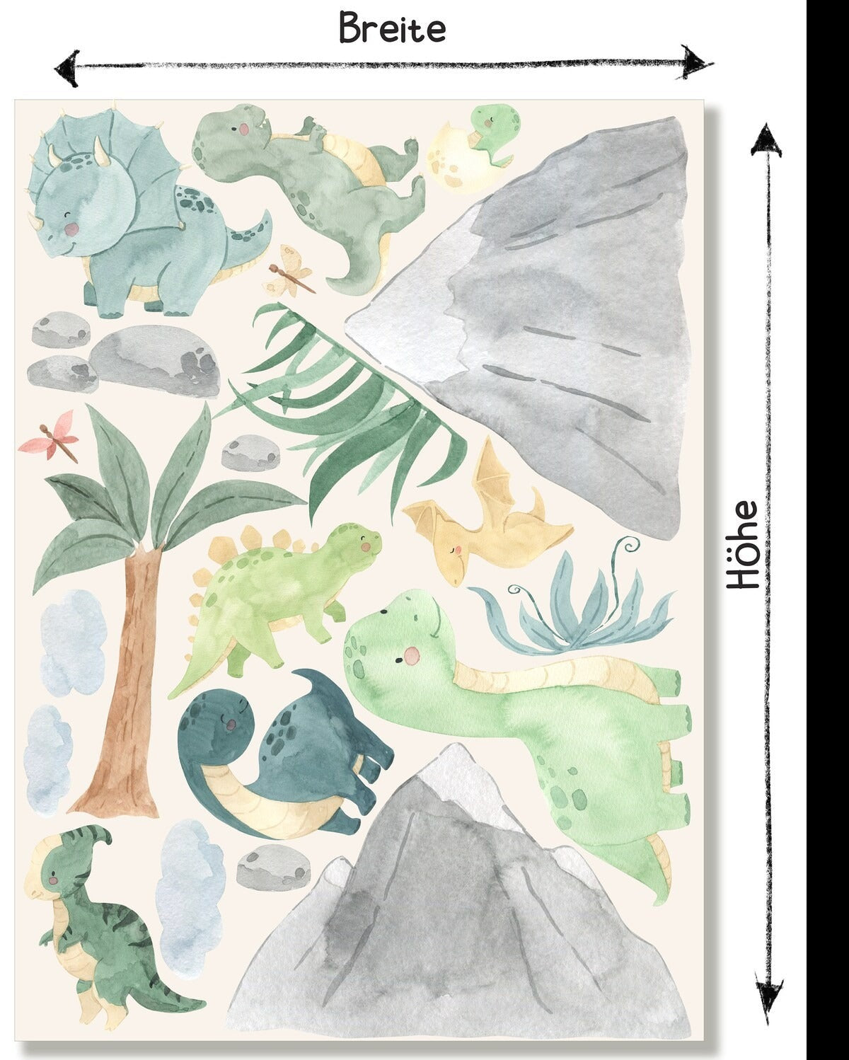 Wall decals Children's dinosaurs model 3