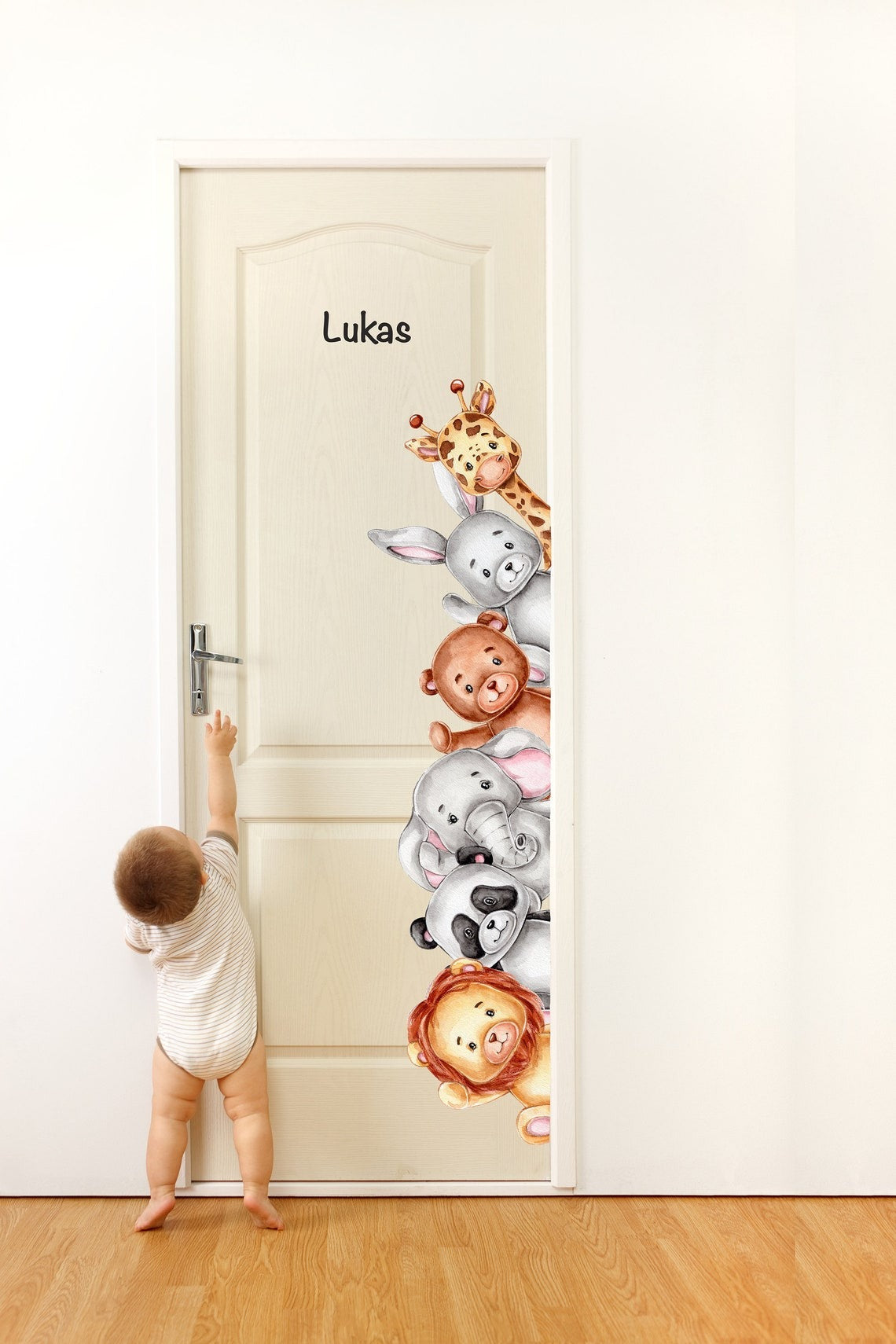 Wall decals for Children's door with animals