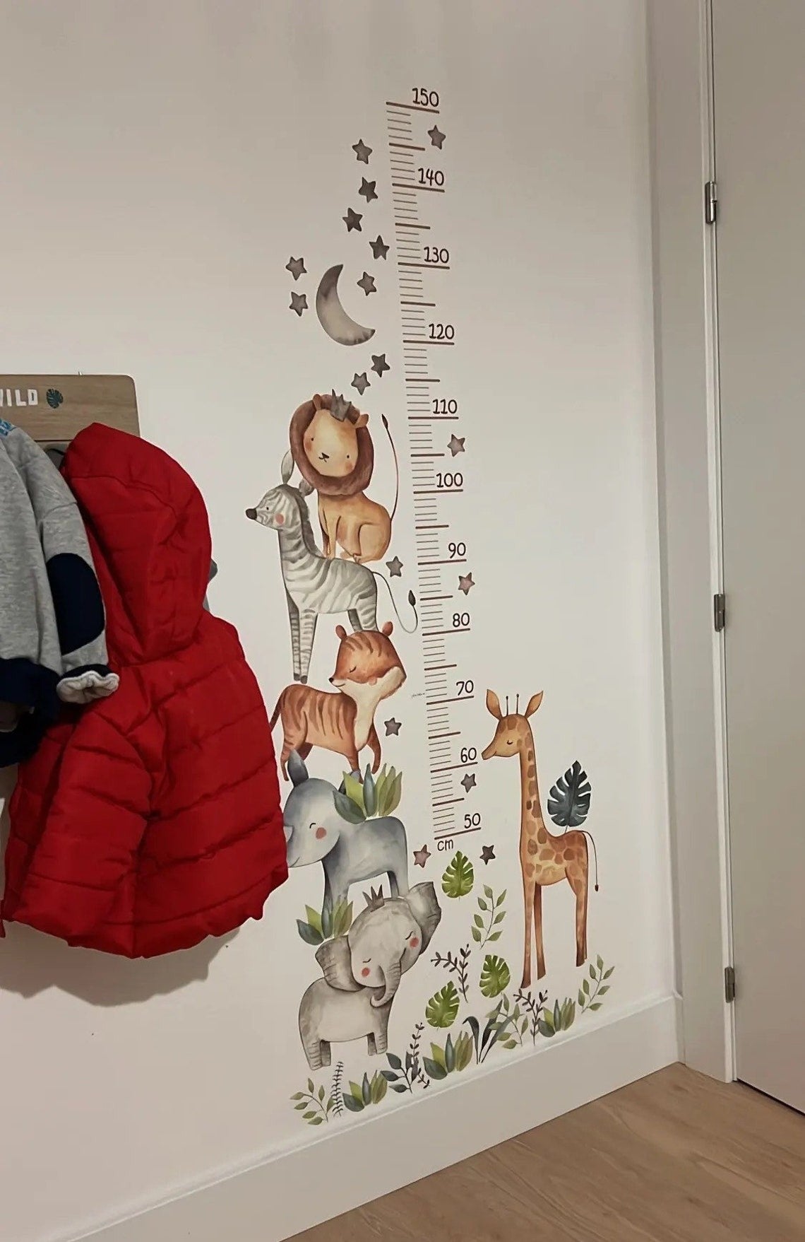 Height Chart Children's with animals Safari (0072)