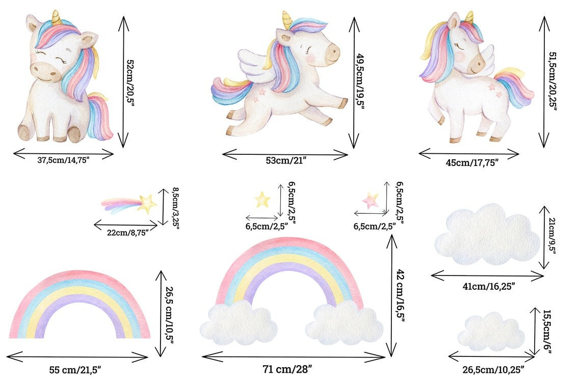 Wall decals Children's unicorn horn 4 (0030)
