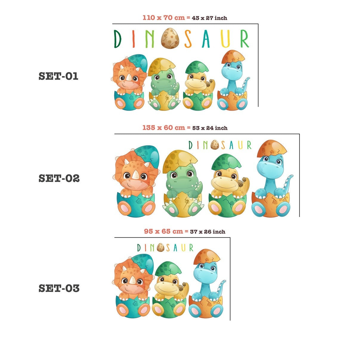 Wall decals Children's dinosaurs model 5