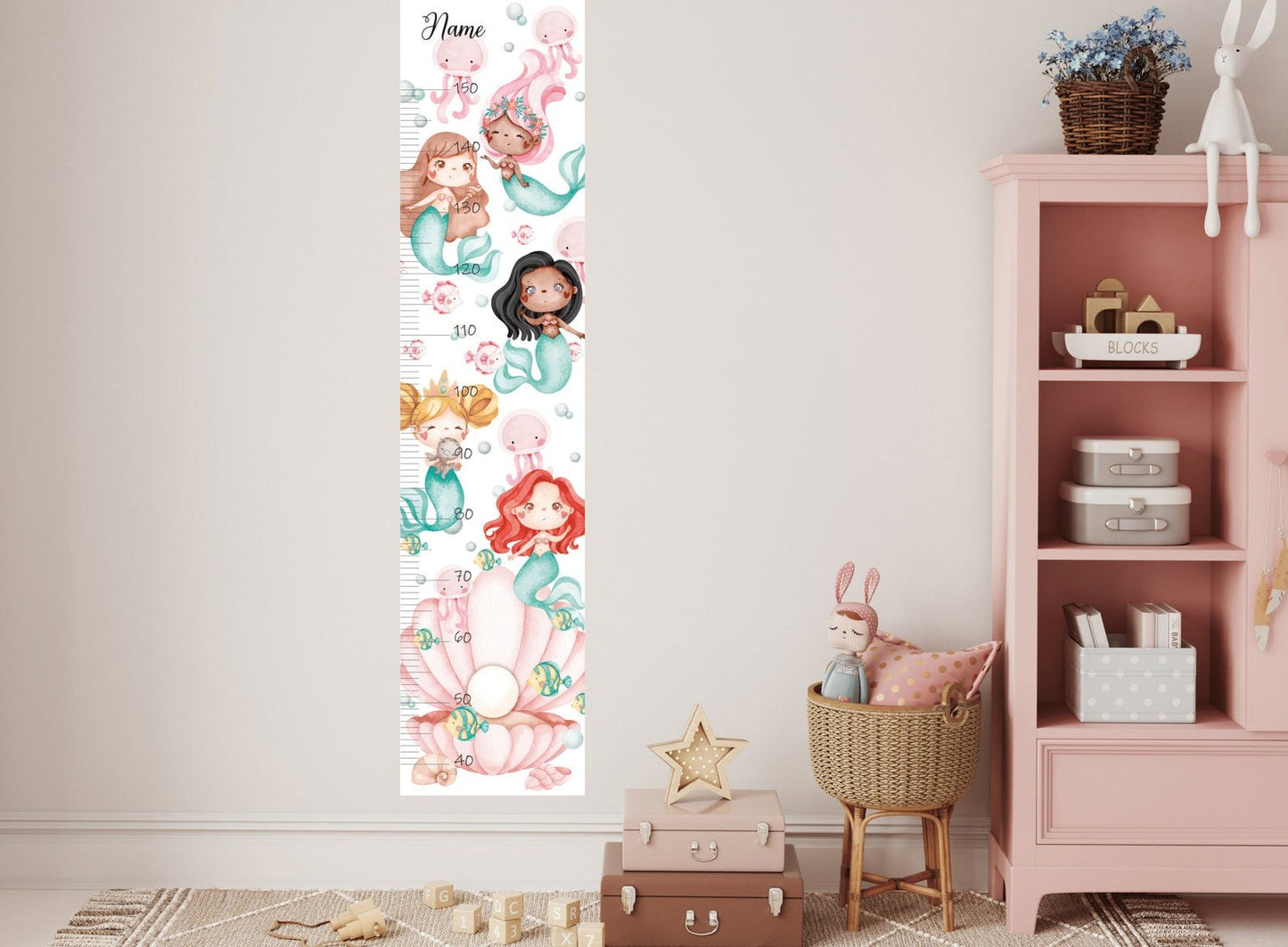 Height Chart Children's ocean girl