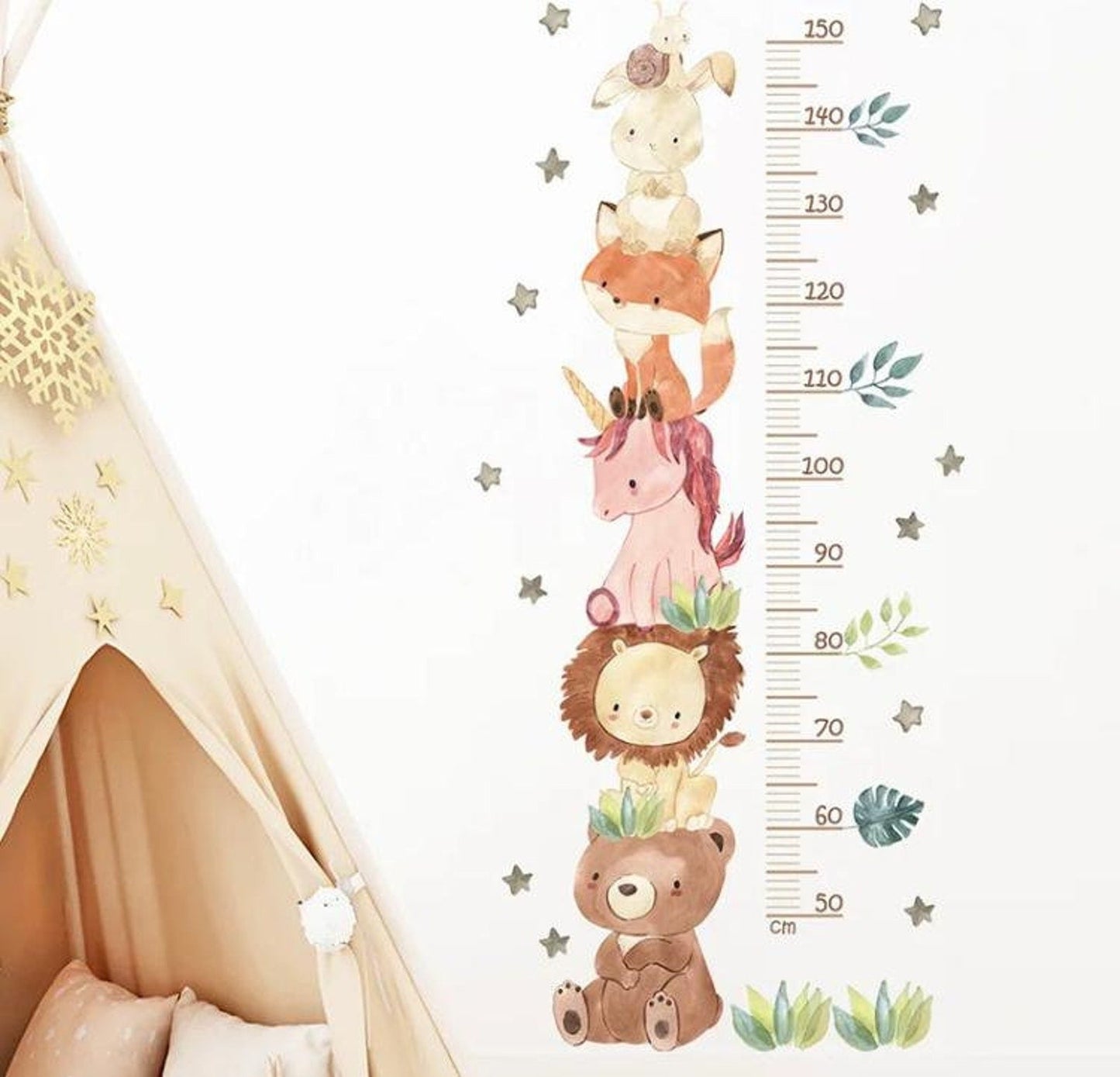 Height Chart Children's Animals girl