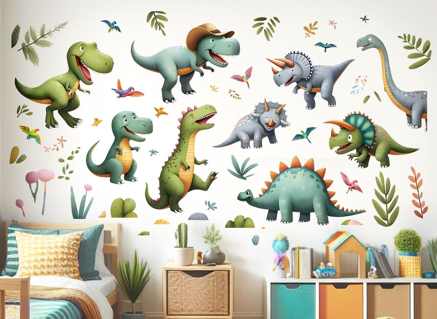 Wall decals Children's Dinosaur set