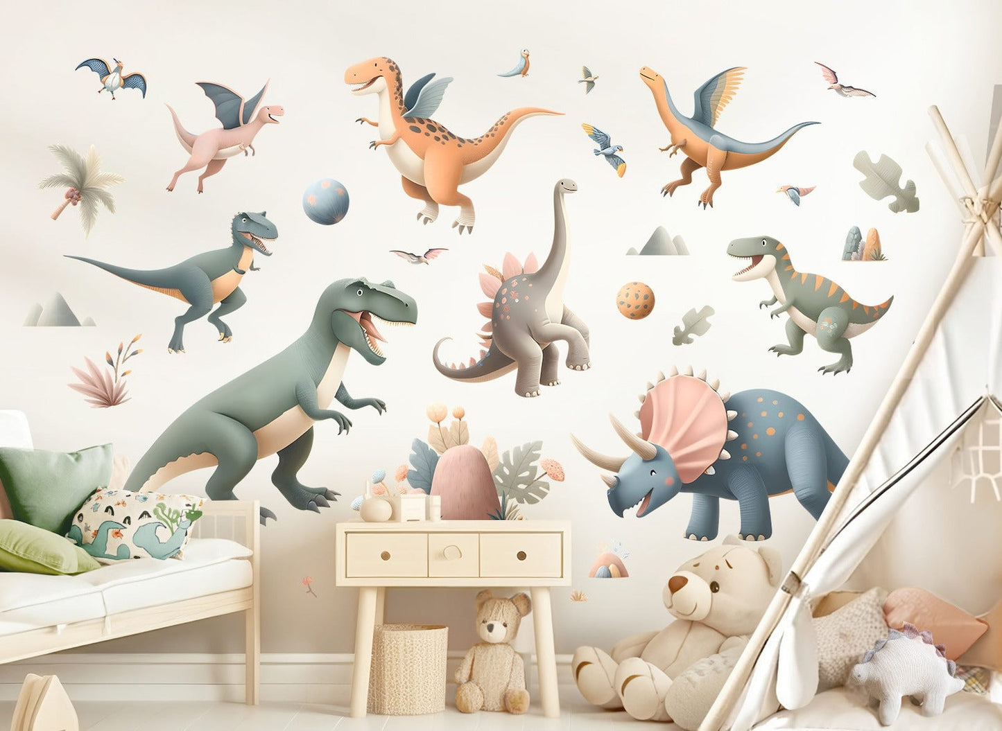 Wall decals Children's Dinosaur set