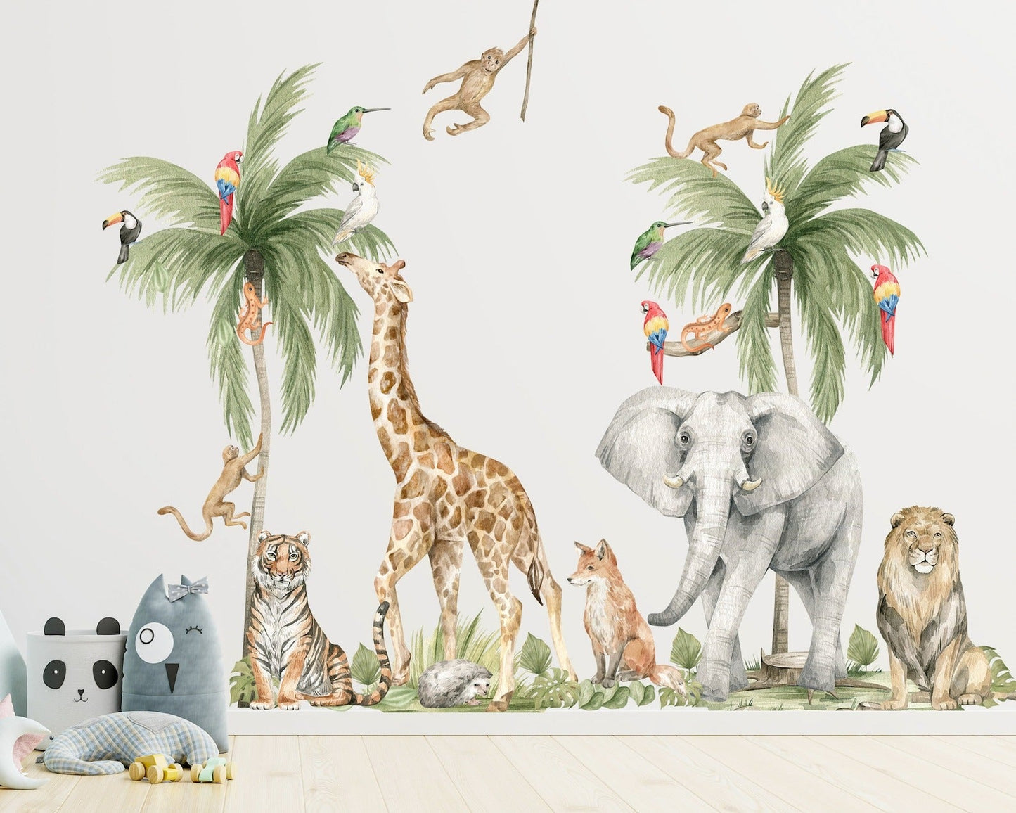 Wall decals Children's Set of varied animal models.