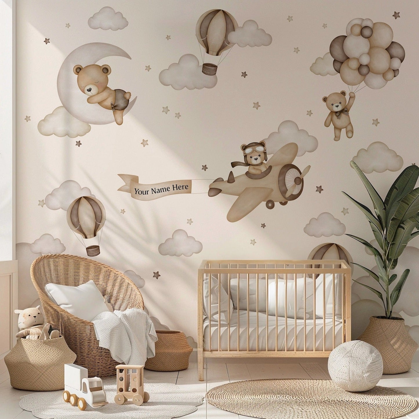 Wall decals Children's Brown Bear