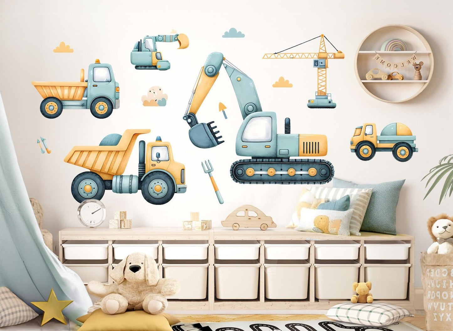 Wall decals Children's Vehicle Set