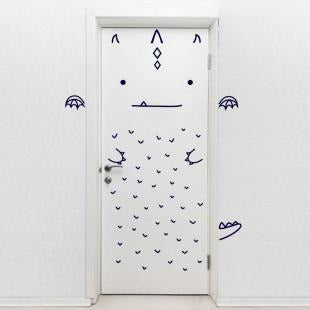 Wall decals for Children's door with animals