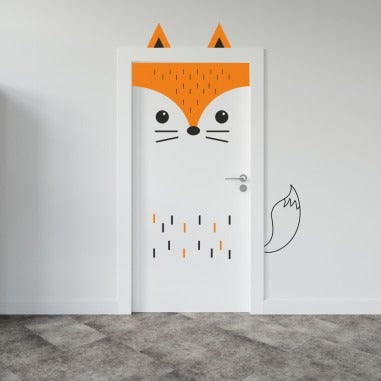 Wall decals for Children's door with animals