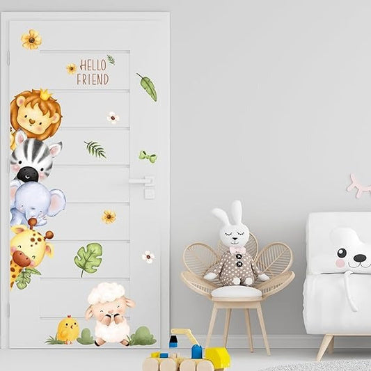 Wall decals for Children's door with animals