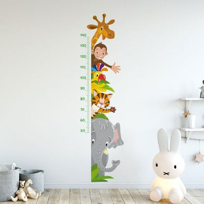Height Chart Children's  with animals Safari  set