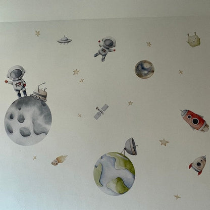 Wall decals Children's space astronauts 5  (0092)