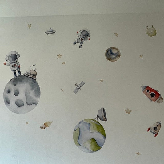Wall decals Children's space astronauts 5  (0092)