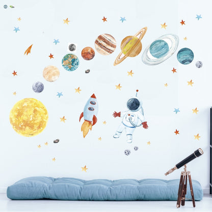 Wall decals Children's space astronauts  (0048)