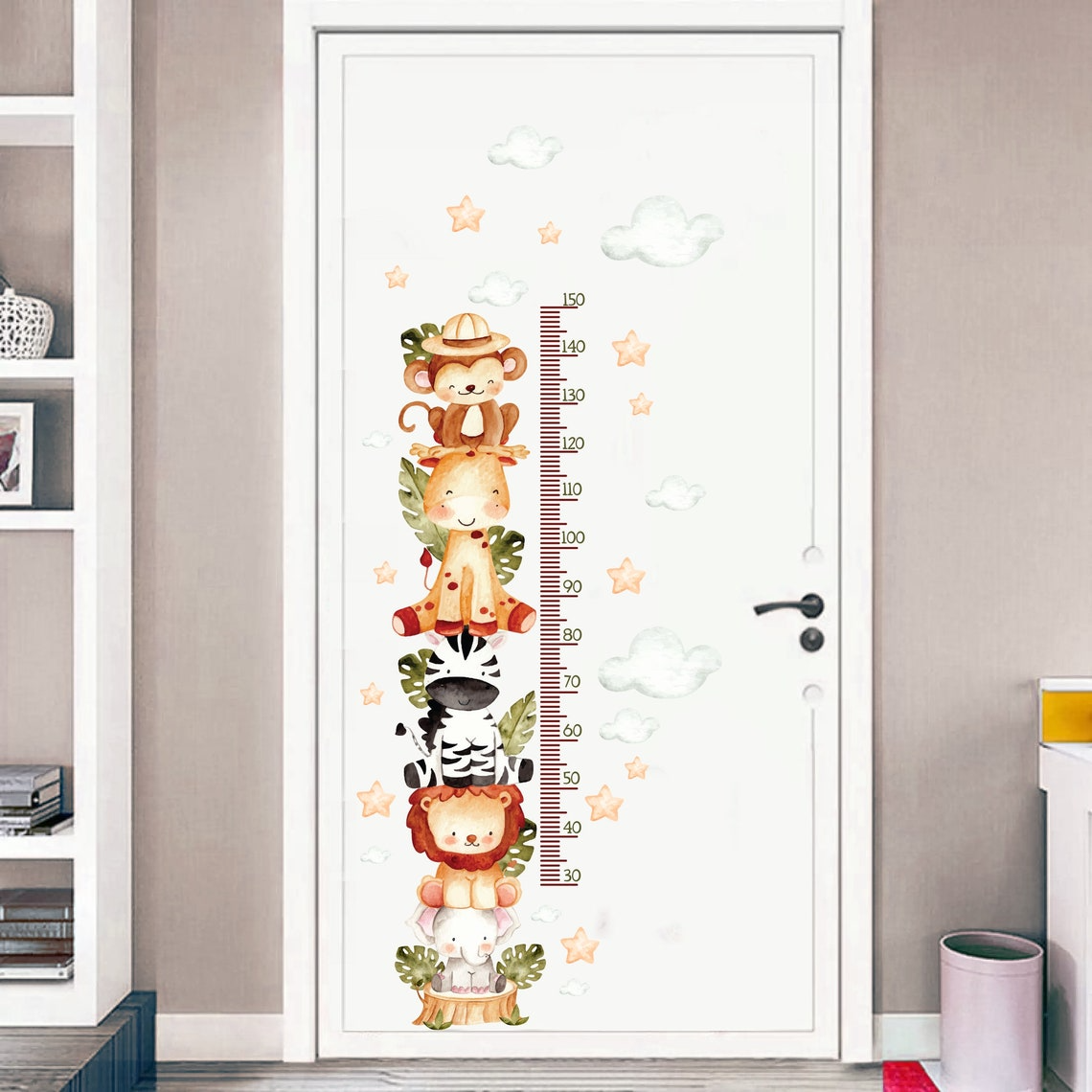 Height Chart Children's  with animals jungle (0071)