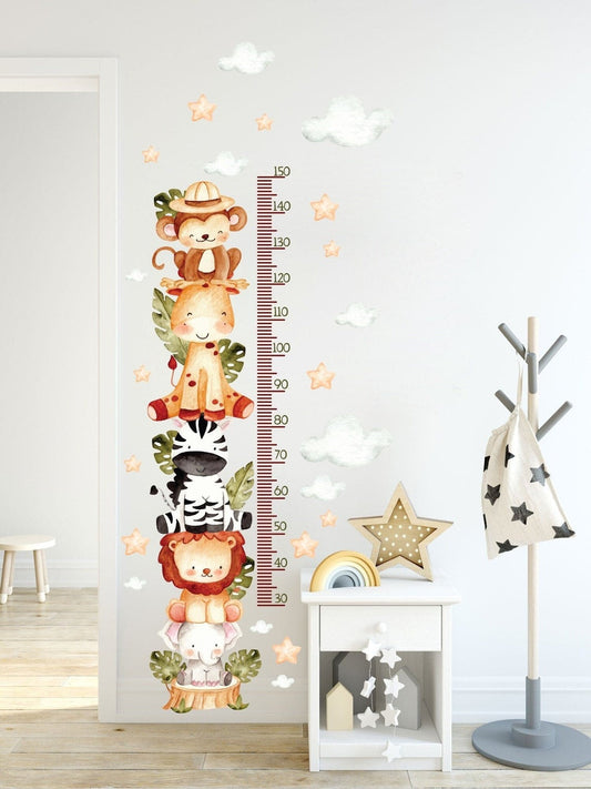 Height Chart Children's  with animals jungle (0071)