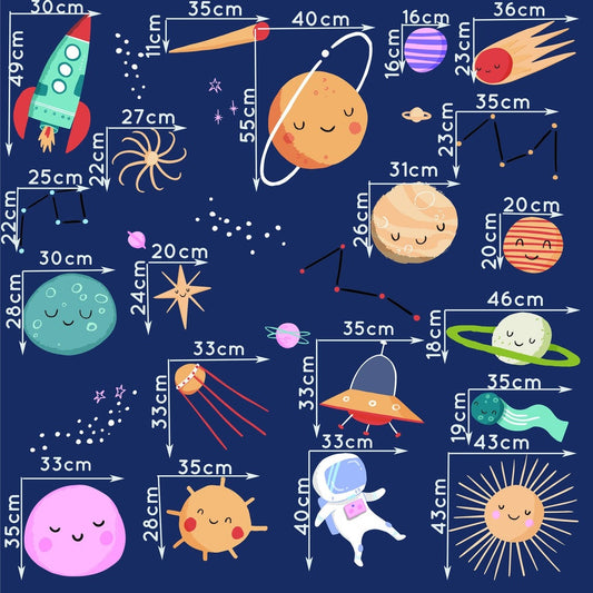 Wall decals Children's space astronauts 13