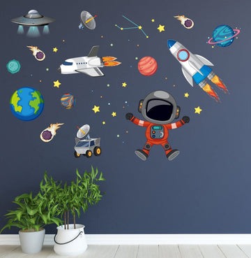 Wall decals Children's  Astronauts Set