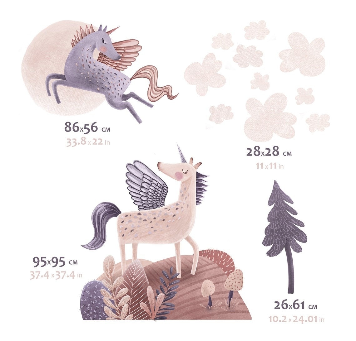 Wall decals Children's unicorn 2 (0084)