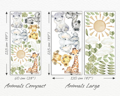 Wall decals Children's Safari Animals baby (0032)