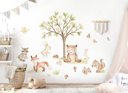 Wall decals Children's  Set of varied animal models.