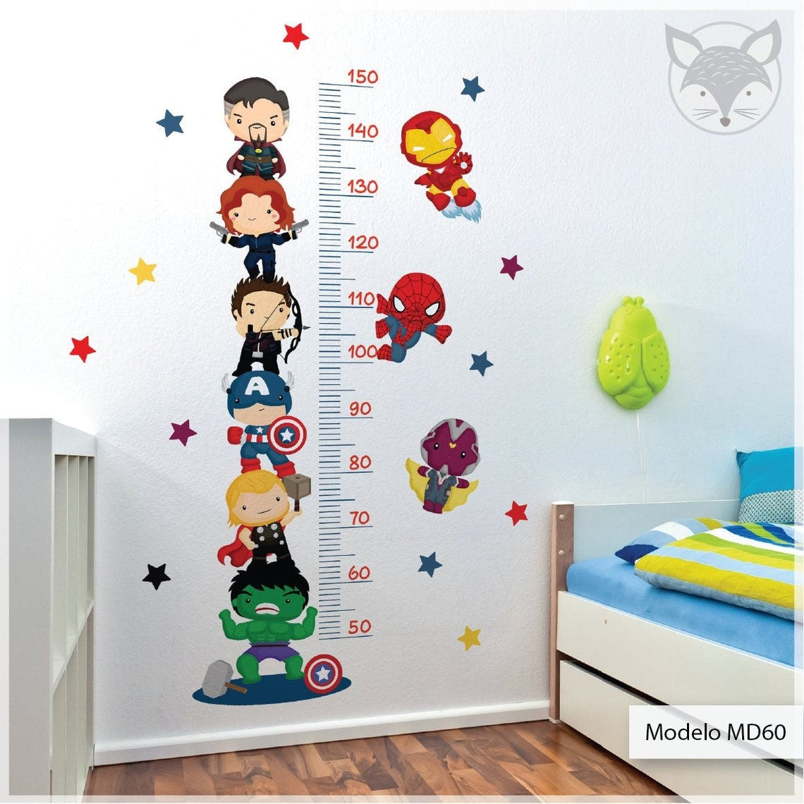 Height Chart Children's  with animals Safari  set
