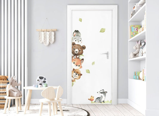 Wall decals for Children's door with animals