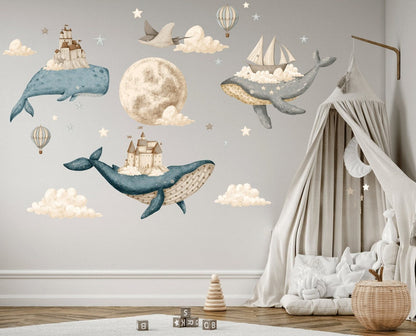 Wall decals Children's  Set of varied animal models.