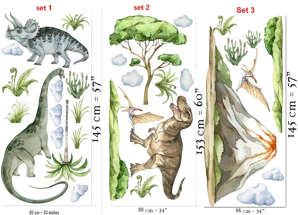 Wall decals Children's  dinosaurs model 1 (0088)