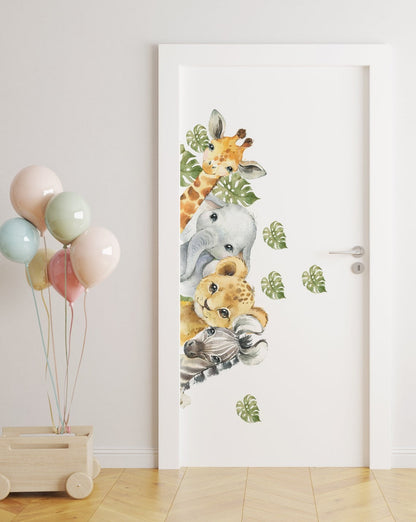 Wall decals for Children's door with animals
