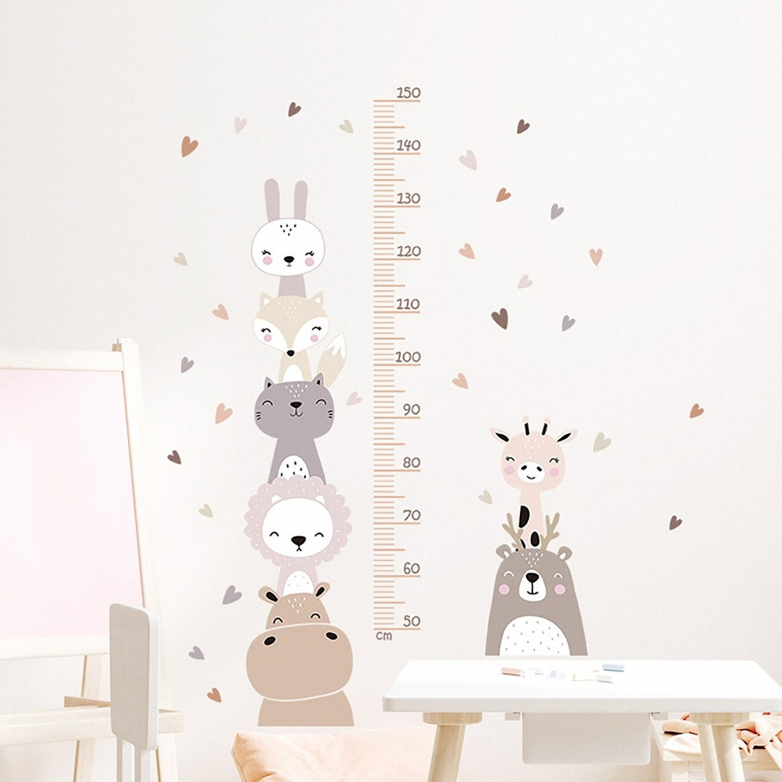 Height Chart Children's  with animals Safari  set