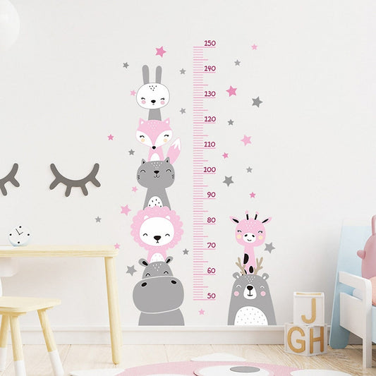 Height Chart Children's  with animals colored (0073)