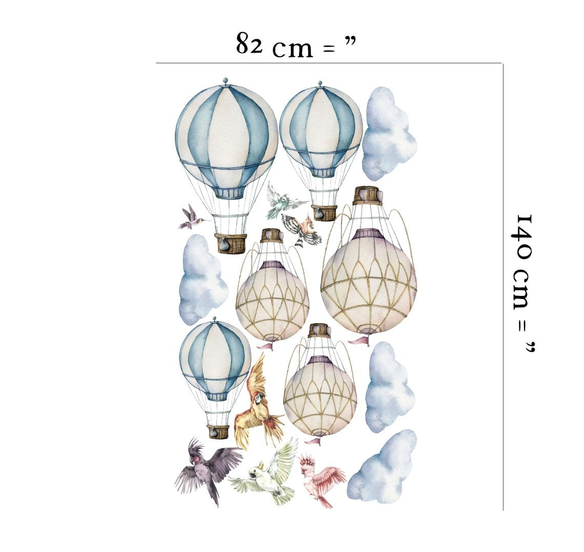 Wall decals Children's hot air balloon, hot air balloon art