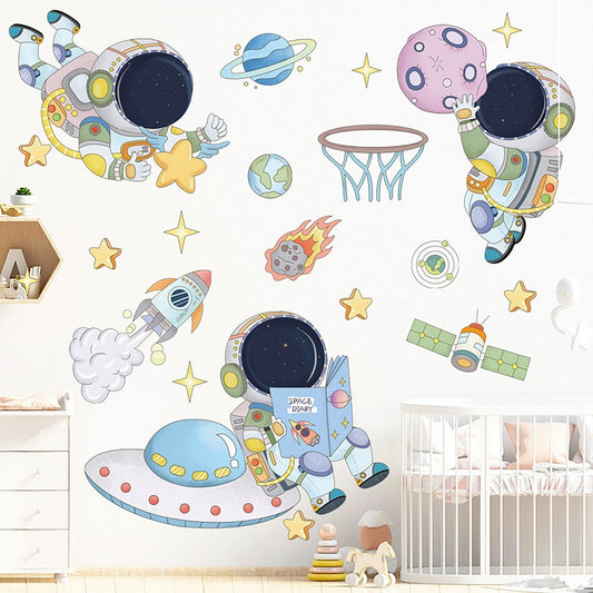 Wall decals Children's space astronauts 7  (0056)