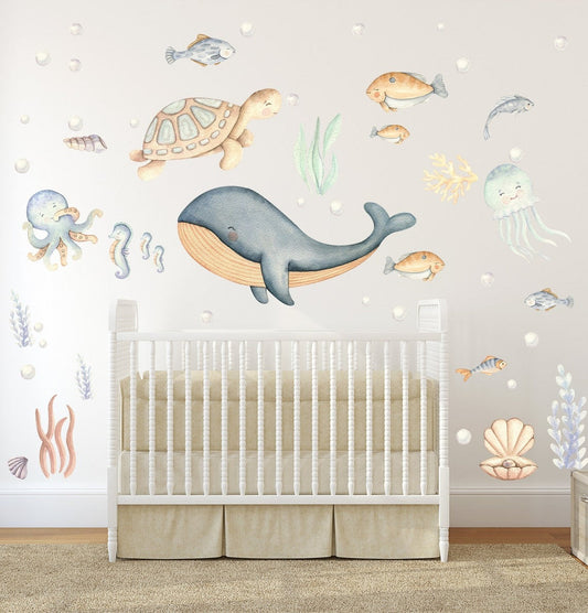 Wall decals Children's sea animals 1 (0008)