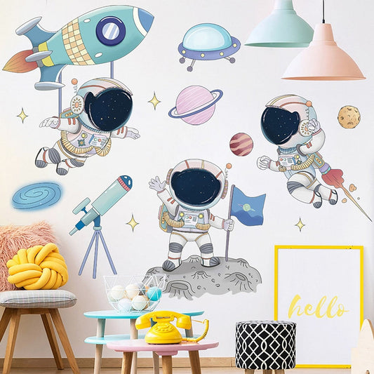 Wall decals Children's space astronauts 10 (0050)