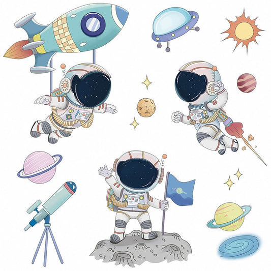 Wall decals Children's space astronauts 10 (0050)