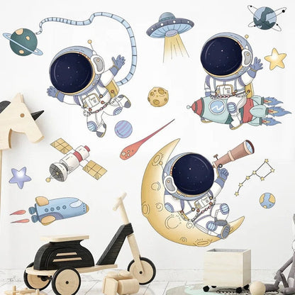 Wall decals Children's space astronauts 6  (0055)