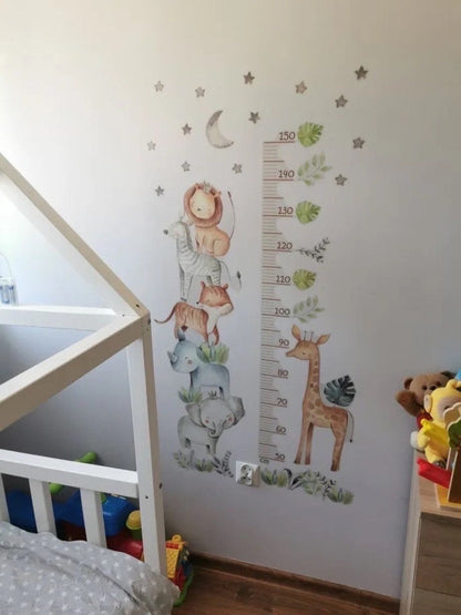 Height Chart Children's  with animals Safari (0072)