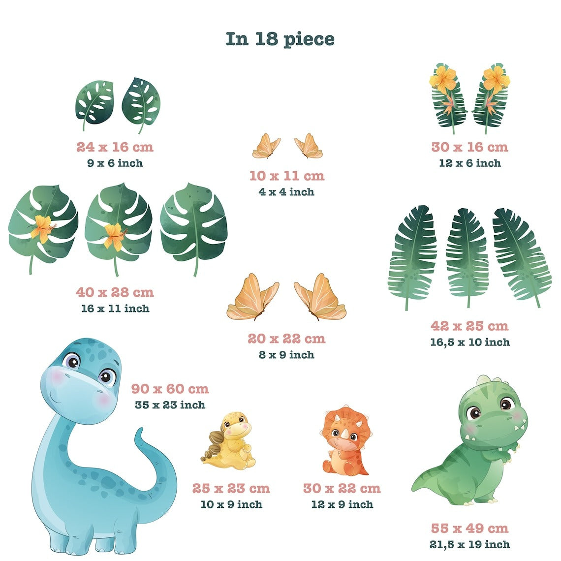 Wall decals Children's  dinosaurs model 2