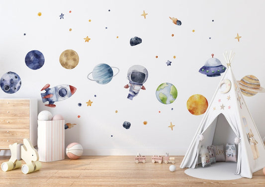 Wall decals Children's space astronauts 11 (0051)
