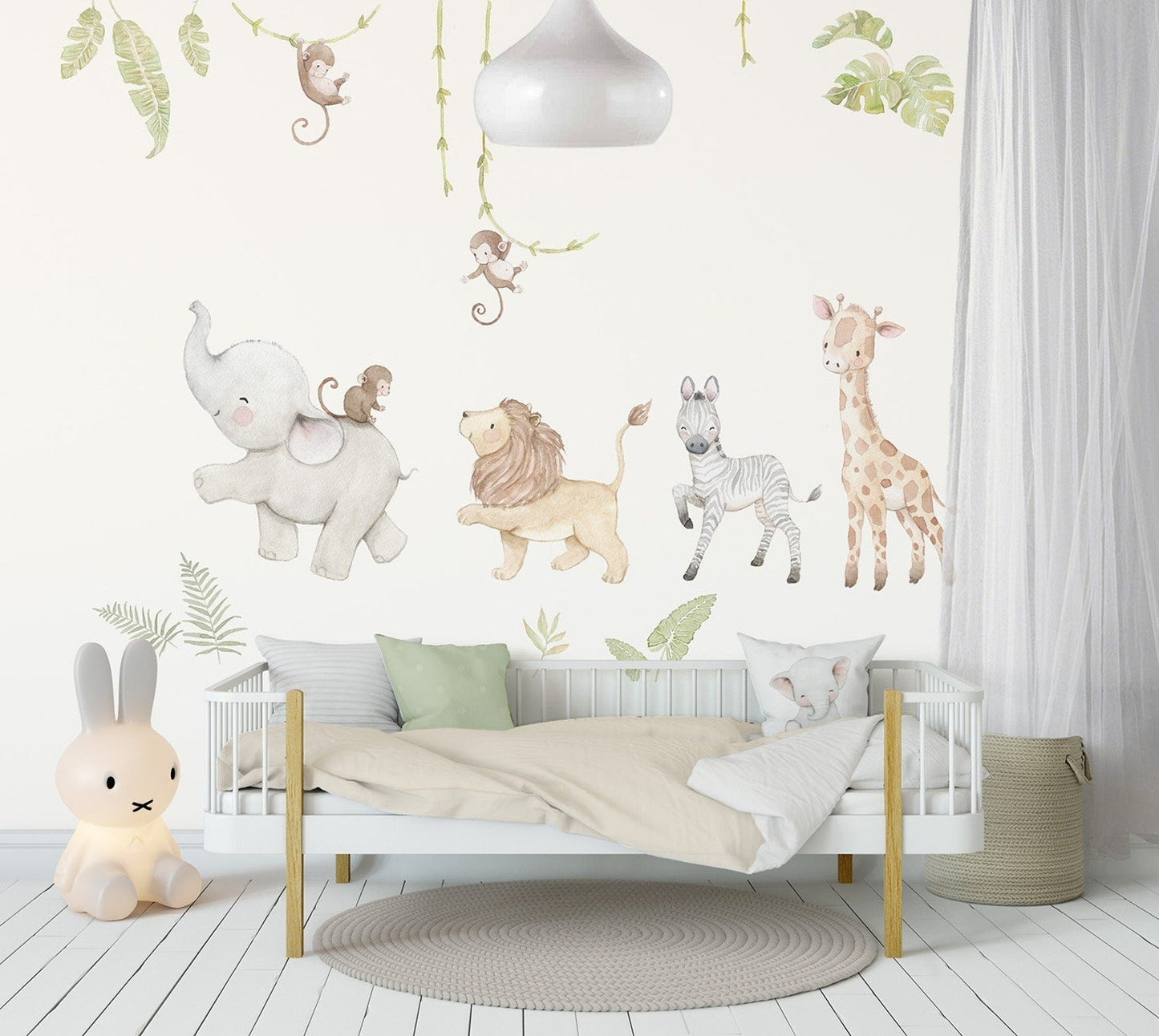 Wall decals Children's  Set of varied animal models.