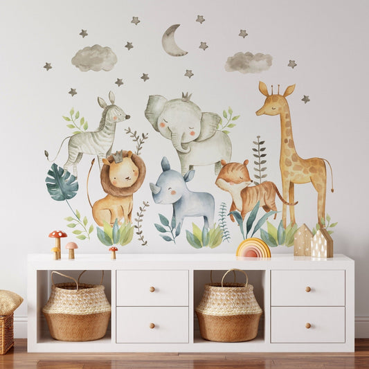 Wall decals Children's safari animals