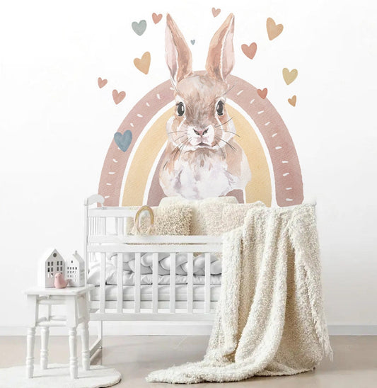 Wall decals Children's Rainbow Rabbit