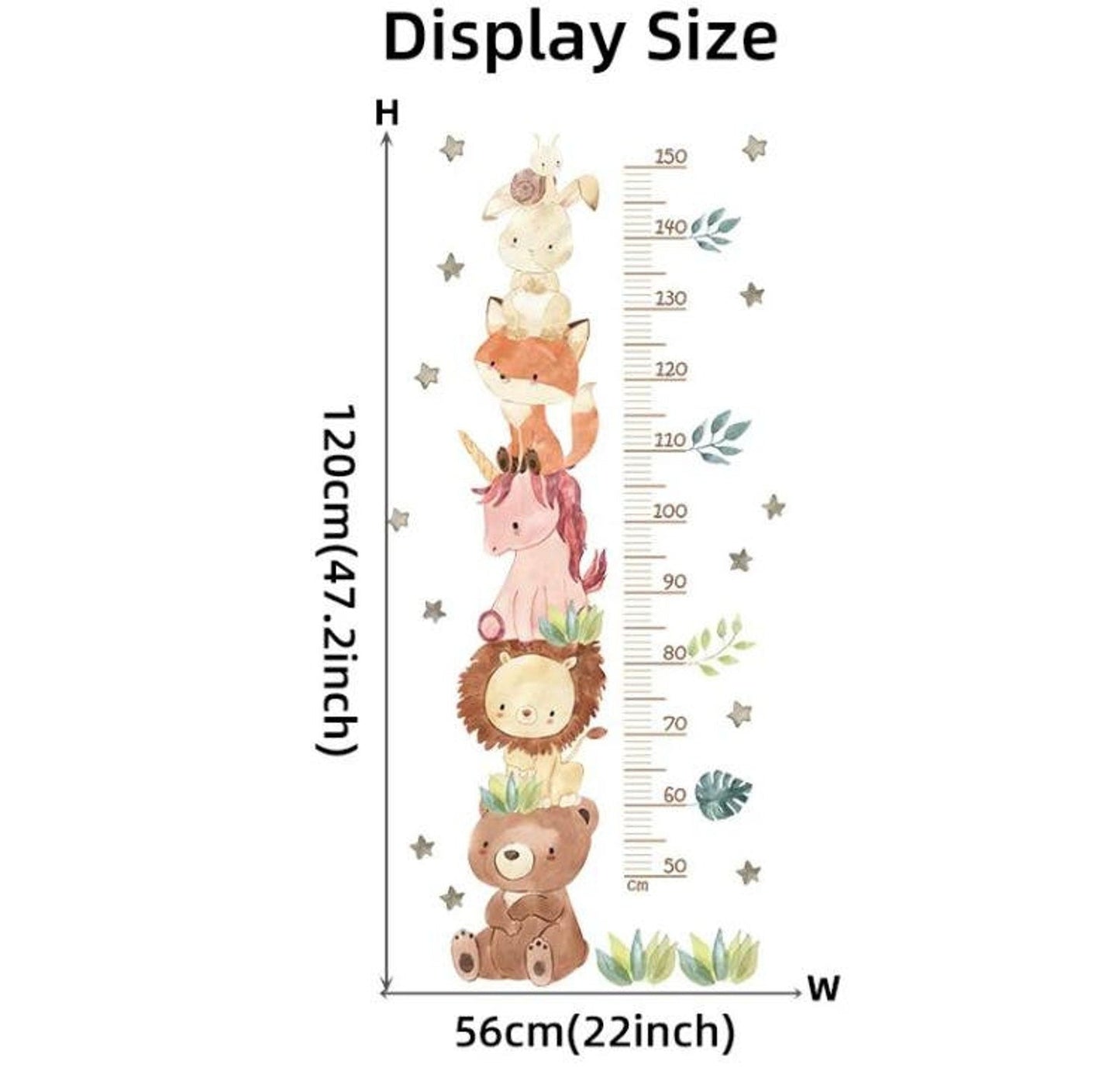 Height Chart Children's Animals girl