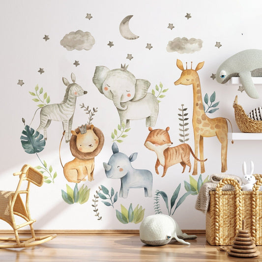 Wall decals Children's safari animals