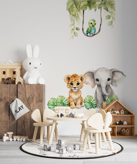 Wall decals Children's animals in the jungle